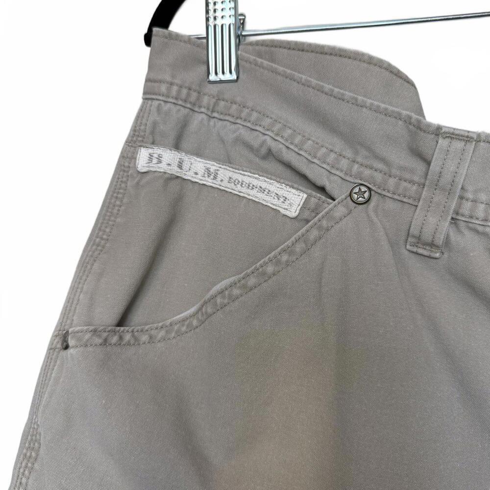 Vintage B.U.M. Equipment Men's Cargo Shorts - Khaki‎ Tan - Picture 2 of 7